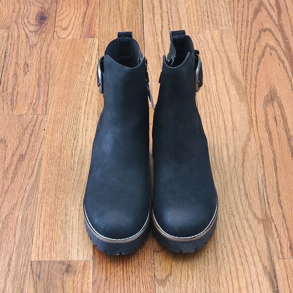 Blondo Dahlia Black Waterproof Nubuck Leather Boots Womens Ankle Bootie Size 8.5 - Picture 6 of 16